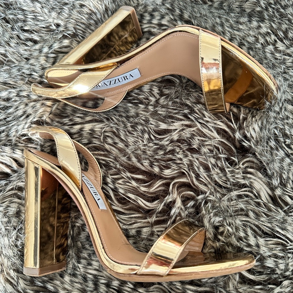 Aquazurra Gold Heels